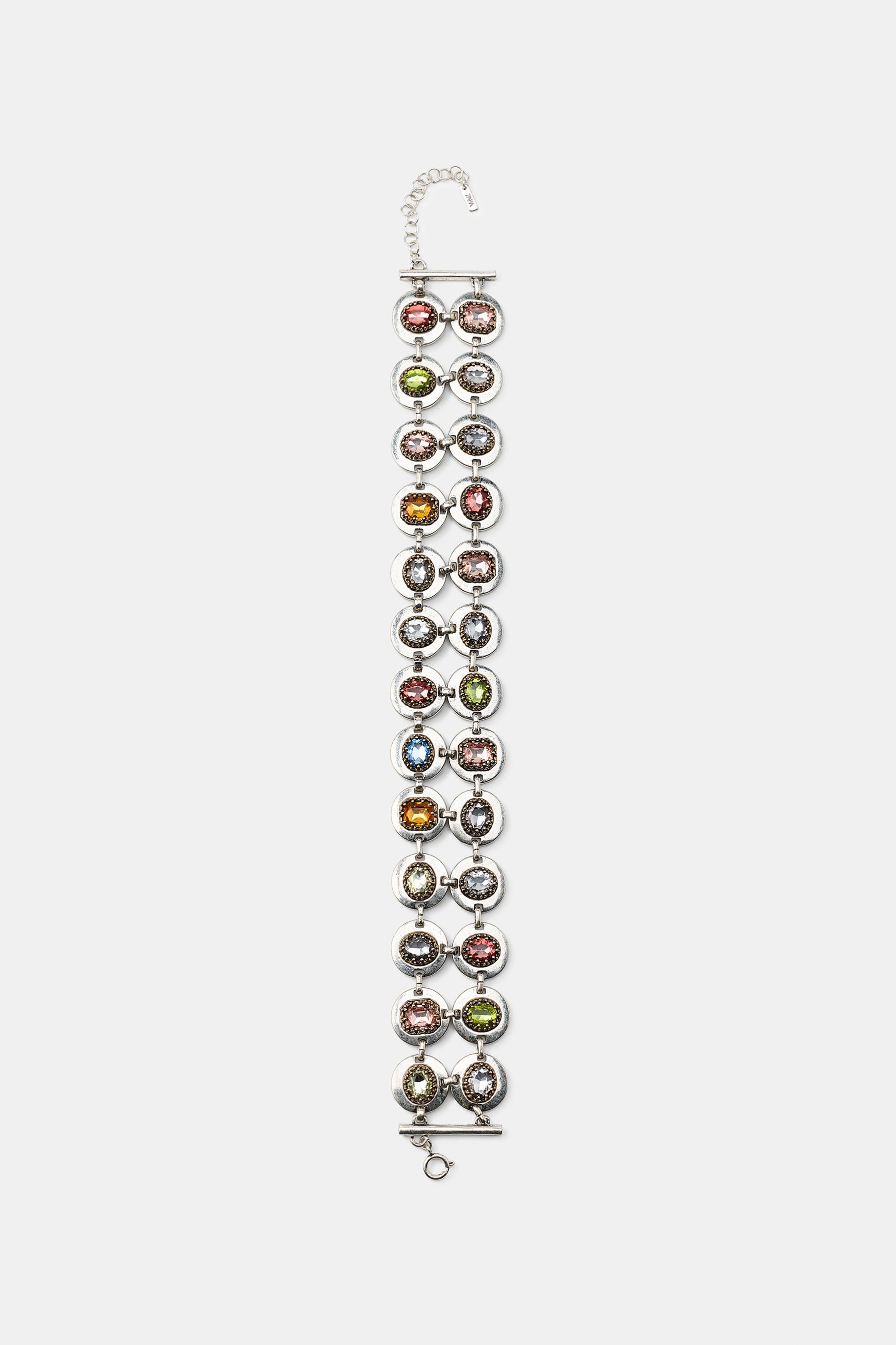 MULTICOLOR STONE CHOKER NECKLACE